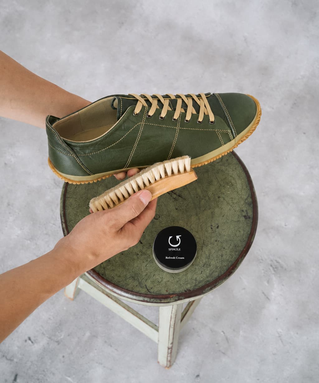 SPINGLE SP-272 Khaki | Buy Japanese Sneakers | Handmade in
